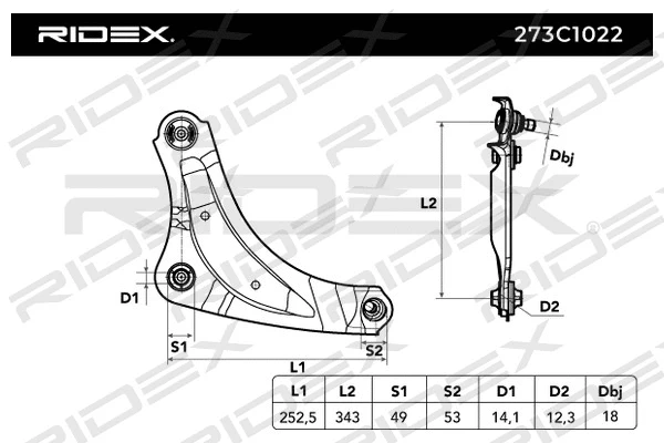 Control/Trailing Arm, wheel suspension