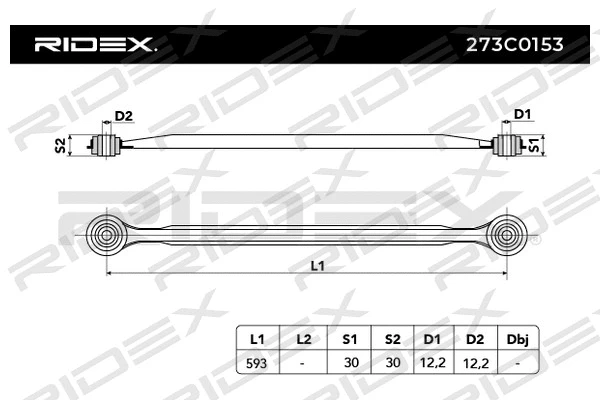 Control/Trailing Arm, wheel suspension