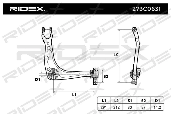 Control/Trailing Arm, wheel suspension