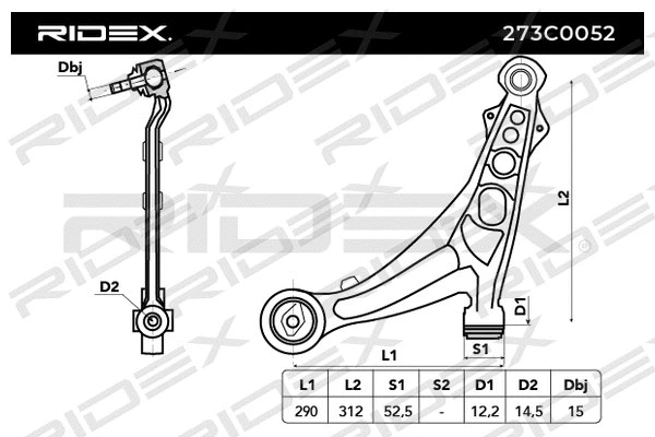 Control/Trailing Arm, wheel suspension