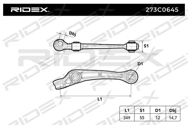 Control/Trailing Arm, wheel suspension