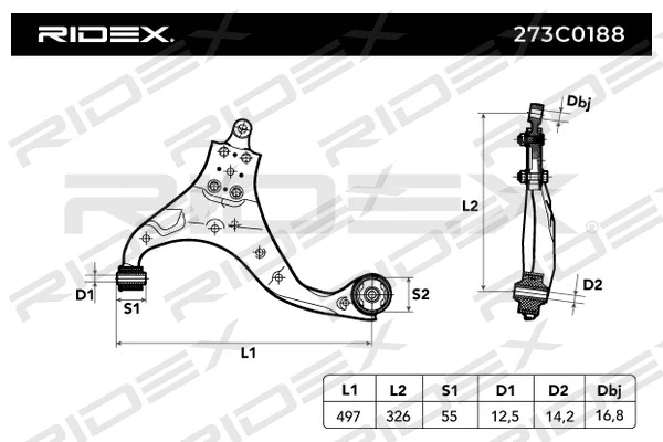 Control/Trailing Arm, wheel suspension