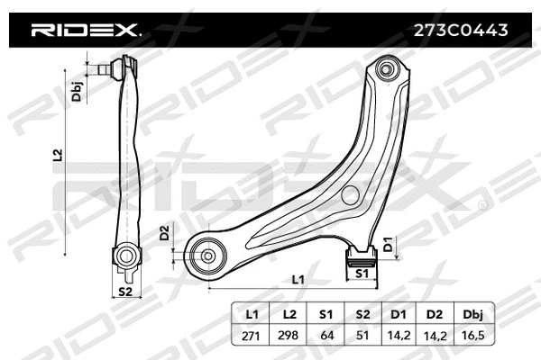 Control/Trailing Arm, wheel suspension