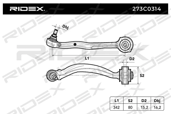 Control/Trailing Arm, wheel suspension