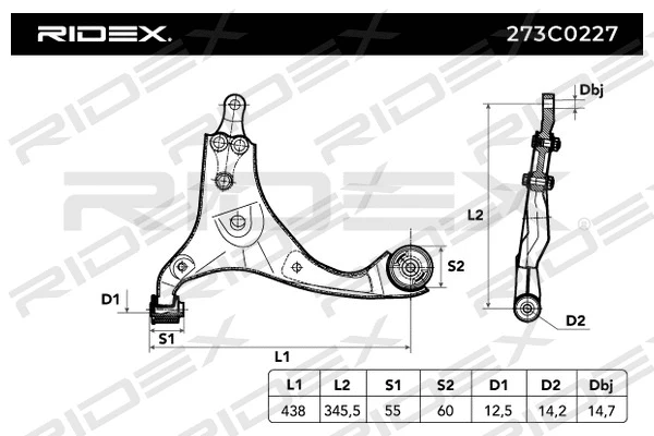 Control/Trailing Arm, wheel suspension