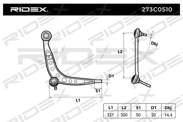 Control/Trailing Arm, wheel suspension