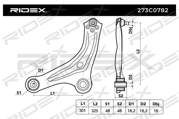 Control/Trailing Arm, wheel suspension