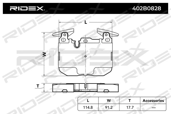 Brake Pad Set, disc brake (402B0828)