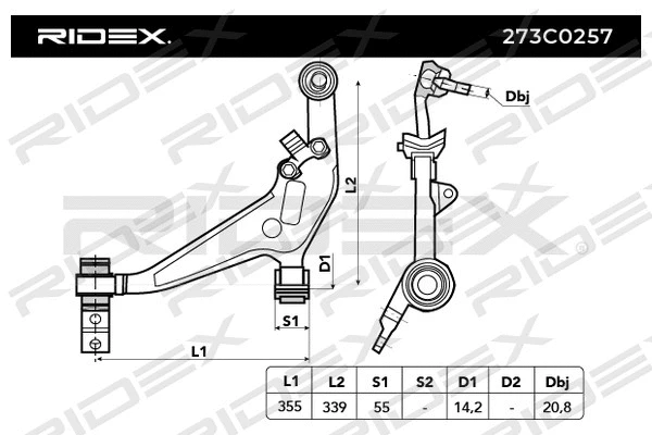Control/Trailing Arm, wheel suspension