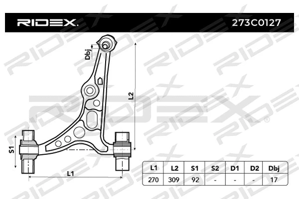 Control/Trailing Arm, wheel suspension