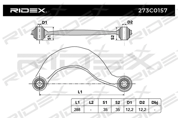 Control/Trailing Arm, wheel suspension (273C0157)