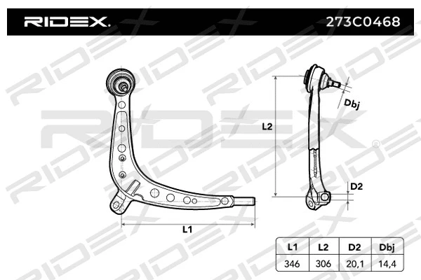Control/Trailing Arm, wheel suspension