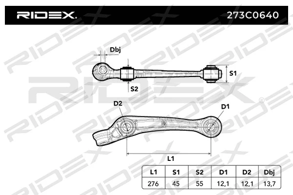 Control/Trailing Arm, wheel suspension