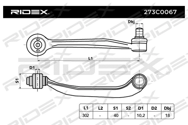 Control/Trailing Arm, wheel suspension