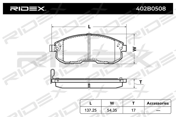 Brake Pad Set, disc brake (402B0508)