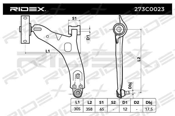 Control/Trailing Arm, wheel suspension