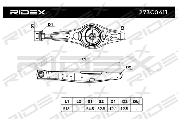 Control/Trailing Arm, wheel suspension