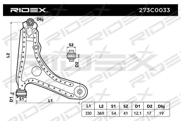 Control/Trailing Arm, wheel suspension (273C0033)