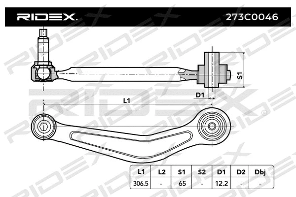 Control/Trailing Arm, wheel suspension
