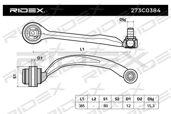Control/Trailing Arm, wheel suspension