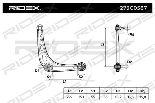 Control/Trailing Arm, wheel suspension