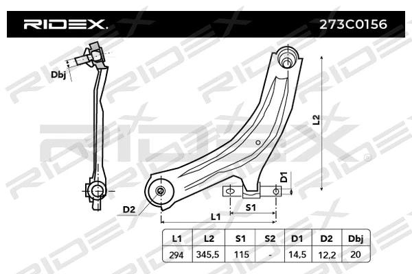Control/Trailing Arm, wheel suspension