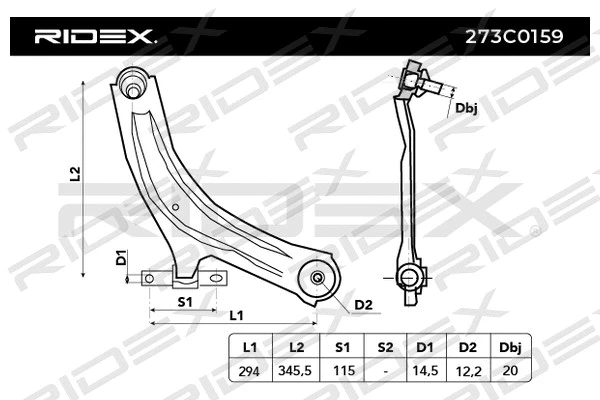 Control/Trailing Arm, wheel suspension
