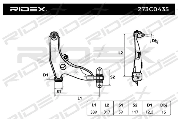 Control/Trailing Arm, wheel suspension