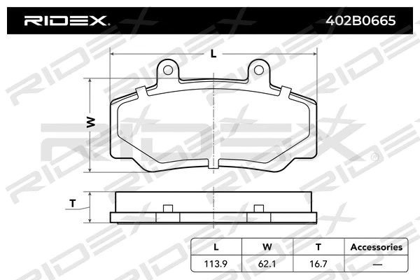 Brake Pad Set, disc brake (402B0665)
