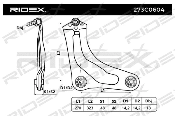 Control/Trailing Arm, wheel suspension