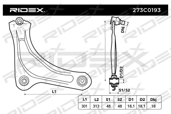 Control/Trailing Arm, wheel suspension
