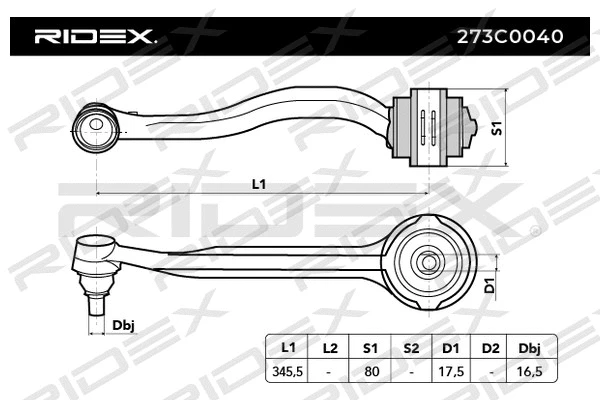 Control/Trailing Arm, wheel suspension
