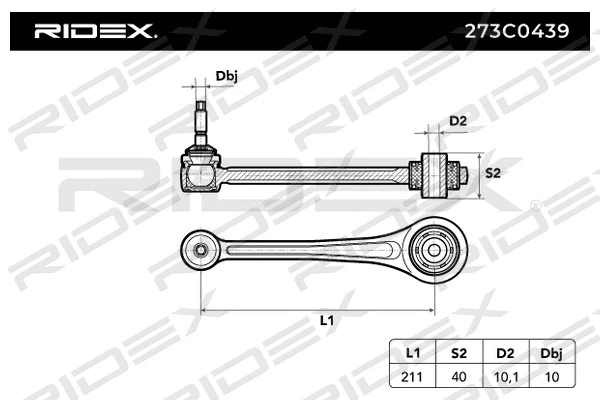 Control/Trailing Arm, wheel suspension