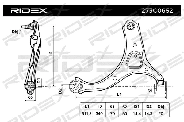 Control/Trailing Arm, wheel suspension