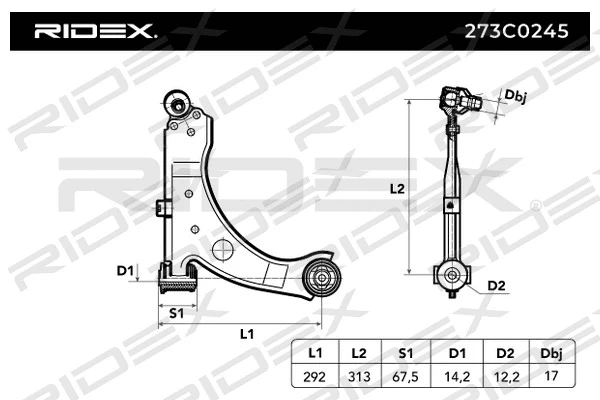 Control/Trailing Arm, wheel suspension