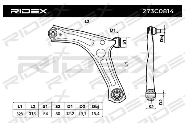 Control/Trailing Arm, wheel suspension (273C0814)