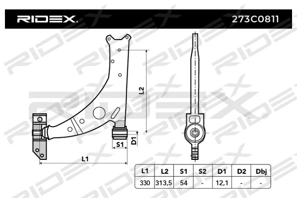Control/Trailing Arm, wheel suspension (273C0811)
