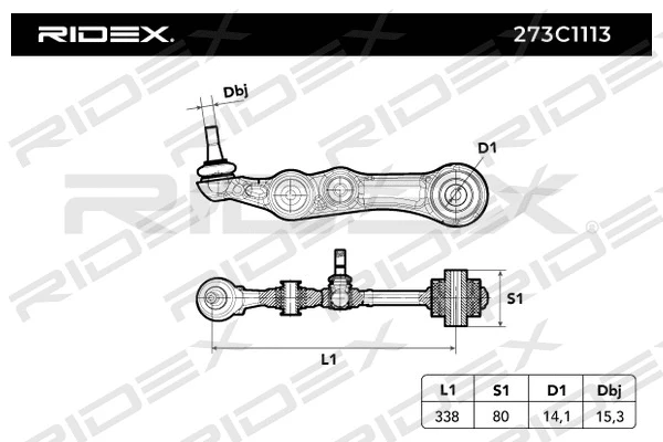 Control/Trailing Arm, wheel suspension (273C1113)