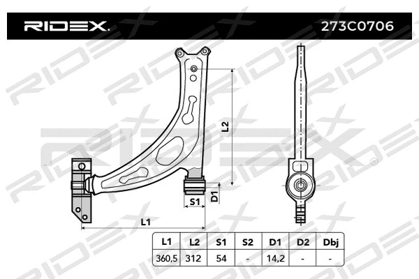 Control/Trailing Arm, wheel suspension