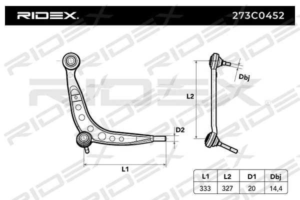 Control/Trailing Arm, wheel suspension