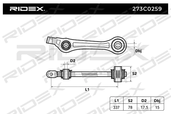 Control/Trailing Arm, wheel suspension