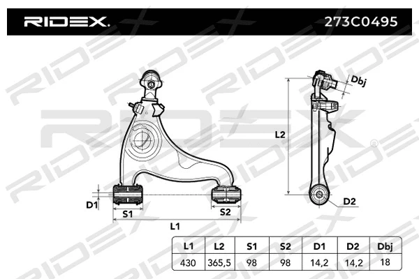 Control/Trailing Arm, wheel suspension