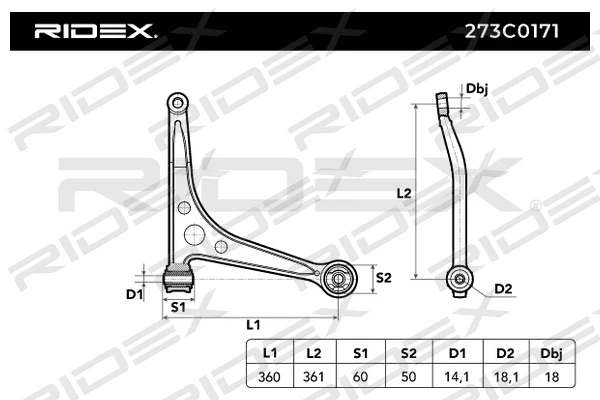 Control/Trailing Arm, wheel suspension
