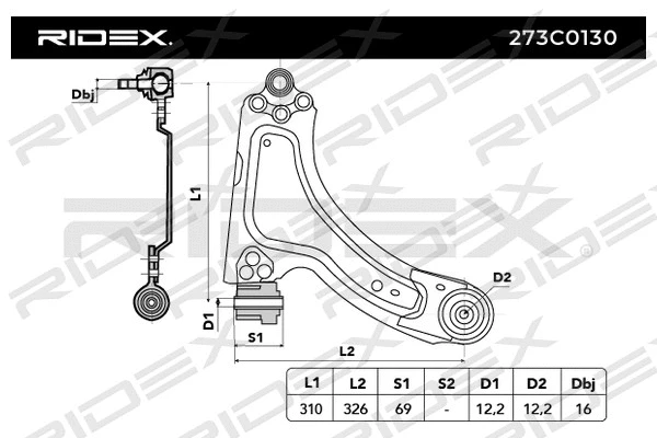 Control/Trailing Arm, wheel suspension