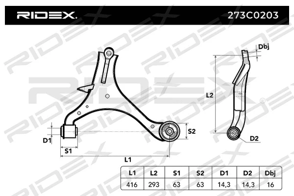 Control/Trailing Arm, wheel suspension