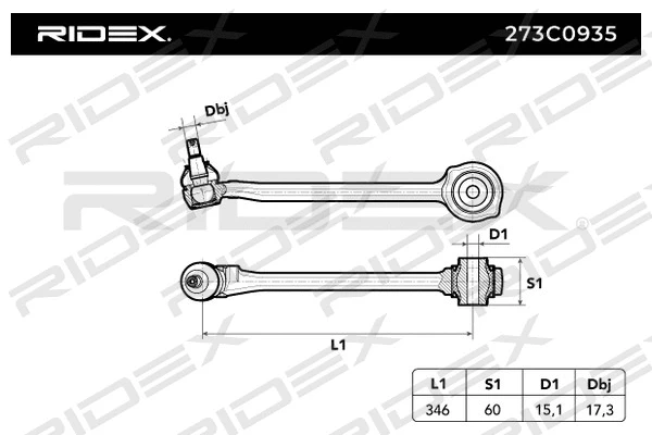 Control/Trailing Arm, wheel suspension