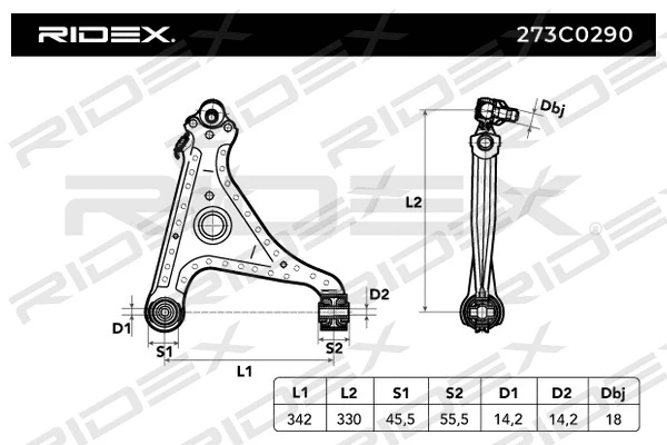 Control/Trailing Arm, wheel suspension