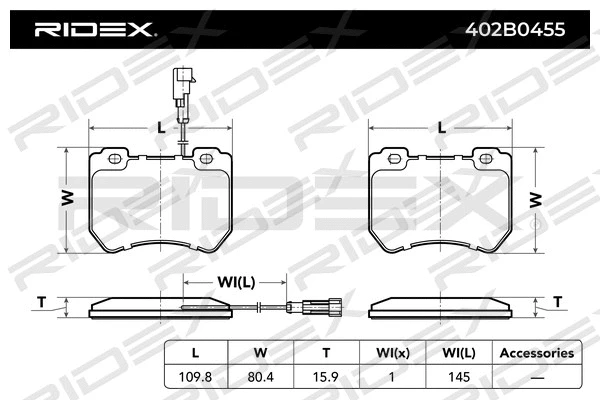 Brake Pad Set, disc brake