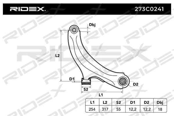 Control/Trailing Arm, wheel suspension