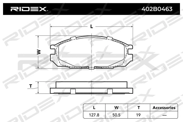 Brake Pad Set, disc brake (402B0463)
